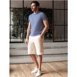 Футболка slim fit из премиального хлопка с эффектом меланж