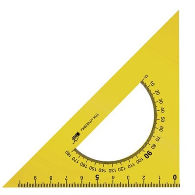 Треугольник с транспортиром 10 см 45/45 ТТ-10 Пчелка