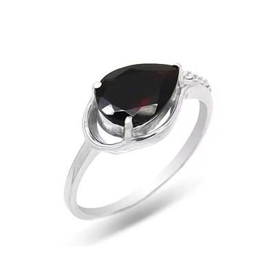 Кольцо из серебра гранат, Фламинго