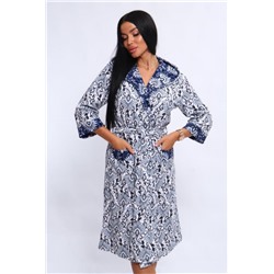 Халат 210 серый_цветы (Серый/цветы)