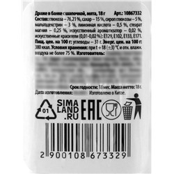 Конфеты драже в банке «Лошадка с ёлочкой», с витамином С, мята, 18 г