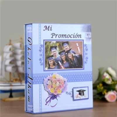 Фотоальбом 320 фото Выпускник 10х15, 15х21, 50 листов / 9005 /уп 16/АКЦИЯ (Синий)