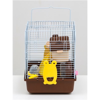 Клетка для грызунов «Пижон», 27×21×26 см укомплектованная, коричневая