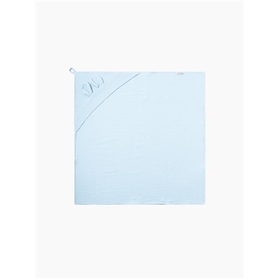 Полотенце - уголок муслиновое «Крошка Я», 75×75 см, хлопок 100%, голубое