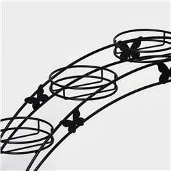 Подставка для цветов «Арка-5», d=12 см, 69×15.5×25.5 см, черный