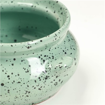 Горшочек для запекания Борисовская керамика «Гармония», 500 мл, 13×9.5 см, зелёный