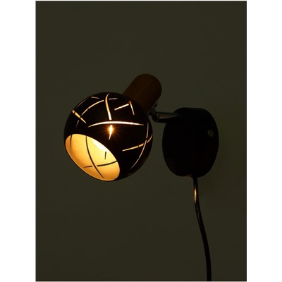 Спот настенный BayerLux «Алейда», 1хЕ14, 40 Вт, черный, 13×13×10 см