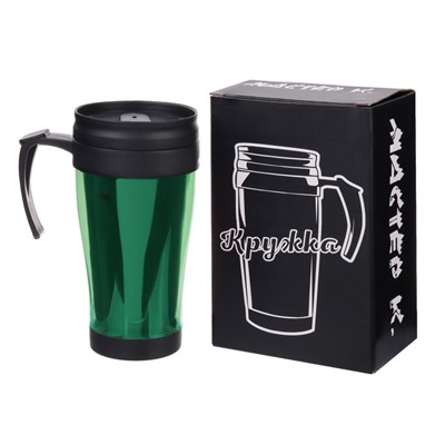 Термокружка Мастер К «Комфорт. Визави», 400 мл, 12.5×17 см, пластик, зелёная