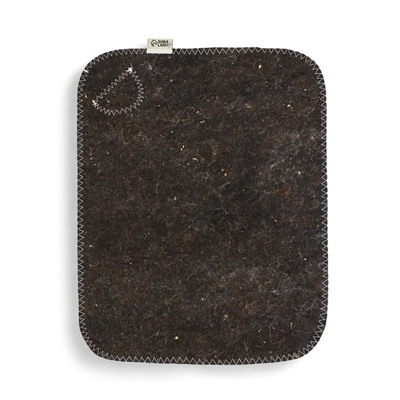 Коврик - сидушка для бани и сауны «Классический», 44×34 см, шерсть 100%, серый