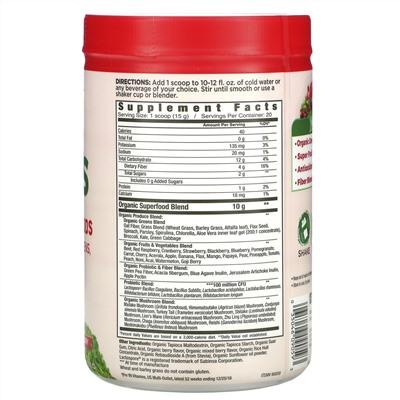 Country Farms, Super Greens, Alkalizing Formula, Berry, 10.6 oz (300 g)