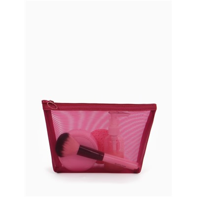 Косметичка Classic, сетка, на молнии, бордовая