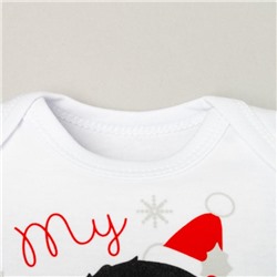 Боди Крошка Я «Первый НГ», рост 68-74 см, белое