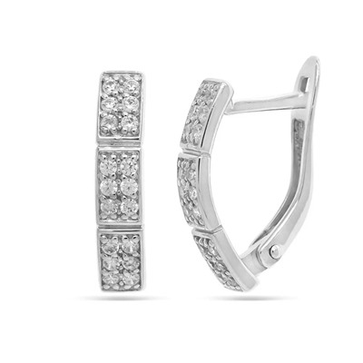 Серьги из серебра куб.циркон., РЦ-00461