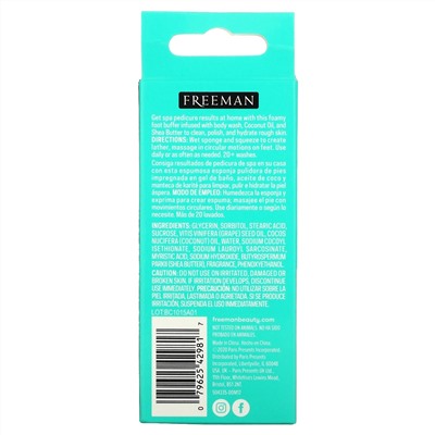 Freeman Beauty, Flirty Feet, массажная губка для ног, 65 г (2,3 унции)