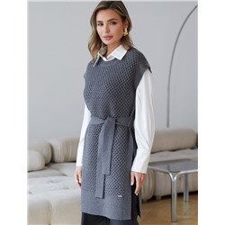 Удлиненный жилет из пряжи с кашемиром