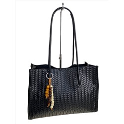 Женская сумка из искусственной кожи, цвет черный