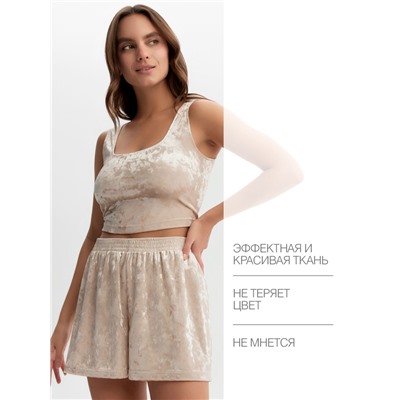 Топ домашний женский KAFTAN Velvet, размер 40-42, бежевый