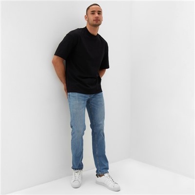 Футболка мужская MINAKU OVERSIZE FIT, размер 46, чёрная