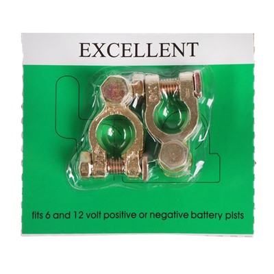 Клемма на аккумулятор, универсальная, набор 2 шт., К-003