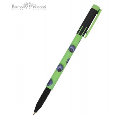 Ручка шариковая 0.5 мм "FunWrite.Ягоды. Графика. Голубика" синяя 20-0212/95 Bruno Visconti