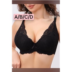 Бюстгальтер кружевной OIRO с пуш-ап ALICE 1032 (Черный)