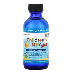 Nordic Naturals, Children's DHA Xtra, для детей возрастом 1–6 лет, ягодный вкус, 880 мг, 60 мл (2 жидк. унции)