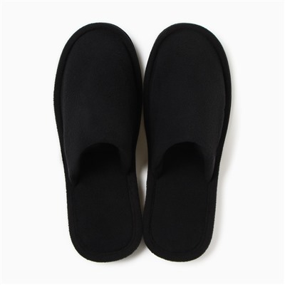 Тапочки мужские, черный, флис, размер 41