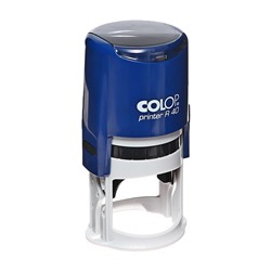 Оснастка для круглой печати автоматическая COLOP Printer R40, диаметр 41.5 мм, с крышкой, корпус кобальт
