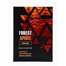 Подарочный набор мужской FOREST SPIRIT, гель для душа 250 мл, шампунь 250 мл