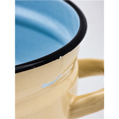 УЦЕНКА Кастрюля цилиндрическая, 10 л, без декора, без крышки, слоновая