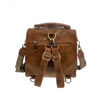 Женская сумка - рюкзак из искусственной кожи, цвет шоколад