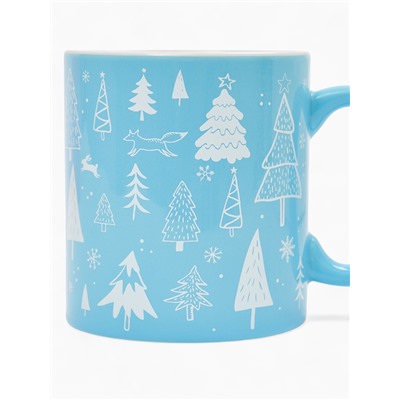 Кружка чайная новогодняя «Новогодний лес», 530 мл