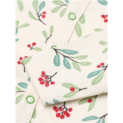 Комбинезон детский «Крошка Я» Christmas, рост 62-68 см, молочный