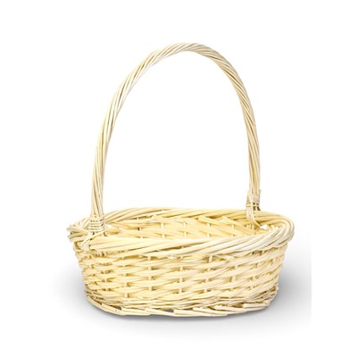 Корзина плетёная для хранения Canna, с ручкой, бежевая, набор 3 шт.