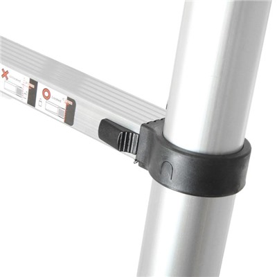 Стремянка-лестница телескопическая ТУНДРА, раскладная, алюминиевая, 1.9×1.9 м