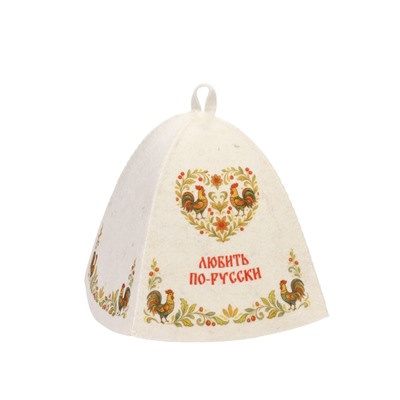 Шапка для бани и сауны «Банька по-русски», полиэфир, шерсть