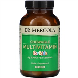 Dr. Mercola, Жевательные мультивитамины для детей, 60 таблеток
