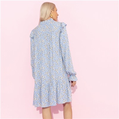 Платье в стиле бохо, Тонкий комплимент (голубое)