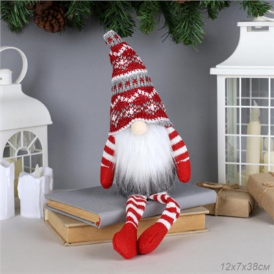 Новогоднее украшение Гном 38 см / NA130 /уп 100/