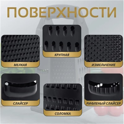 Терка шестигранная для овощей и корейской моркови 24см