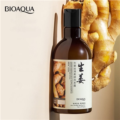 Укрепляющий восстанавливающий шампунь с имбирем Bioaqua Ginger Essence, 250 мл.