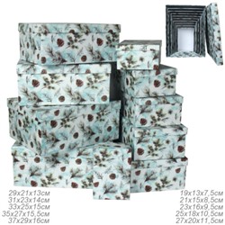 Коробка подарочная Прямоугольная 10 штук набор Новый год / M10-106 /уп 6/