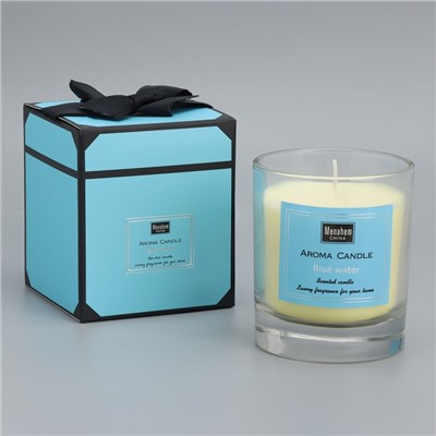 Ароматическая свеча в стакане Aroma Candle, чёрный каштан Бунге, 8×9 см