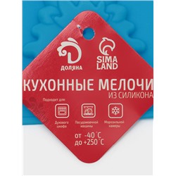 Форма для шоколада новогодняя 3D Доляна «Ёлочные игрушки», силикон, 30×30 см, 12 ячеек, синяя