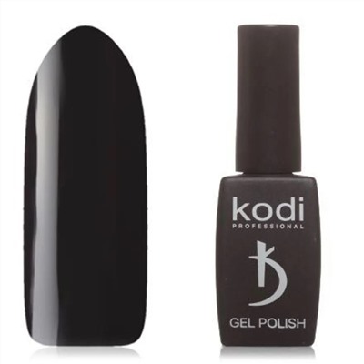 Kodi Гель-лак черный, без перламутра и блесток, плотный, 8 мл 11842