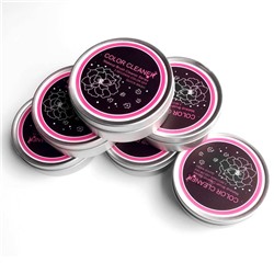 Губка для сухой чистки кистей для макияжа в металлической баночке