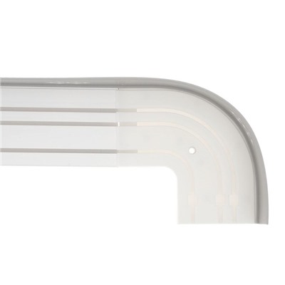 Карниз трёхрядный «Ультракомпакт. Ромб», 160 см, с декоративной планкой 7 см, цвет серебро