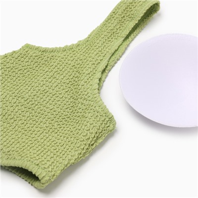 Купальник раздельный фактурный MINAKU, размер 42, зелёный