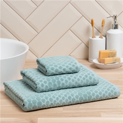 Полотенце махровое Love Life «Комфорт» 50×90 см, серо-голубой, 100% хл, 500 г/м²