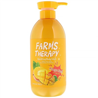 Doori Cosmetics, Farms Therapy, сверкающий гель для душа, манго, 700 мл